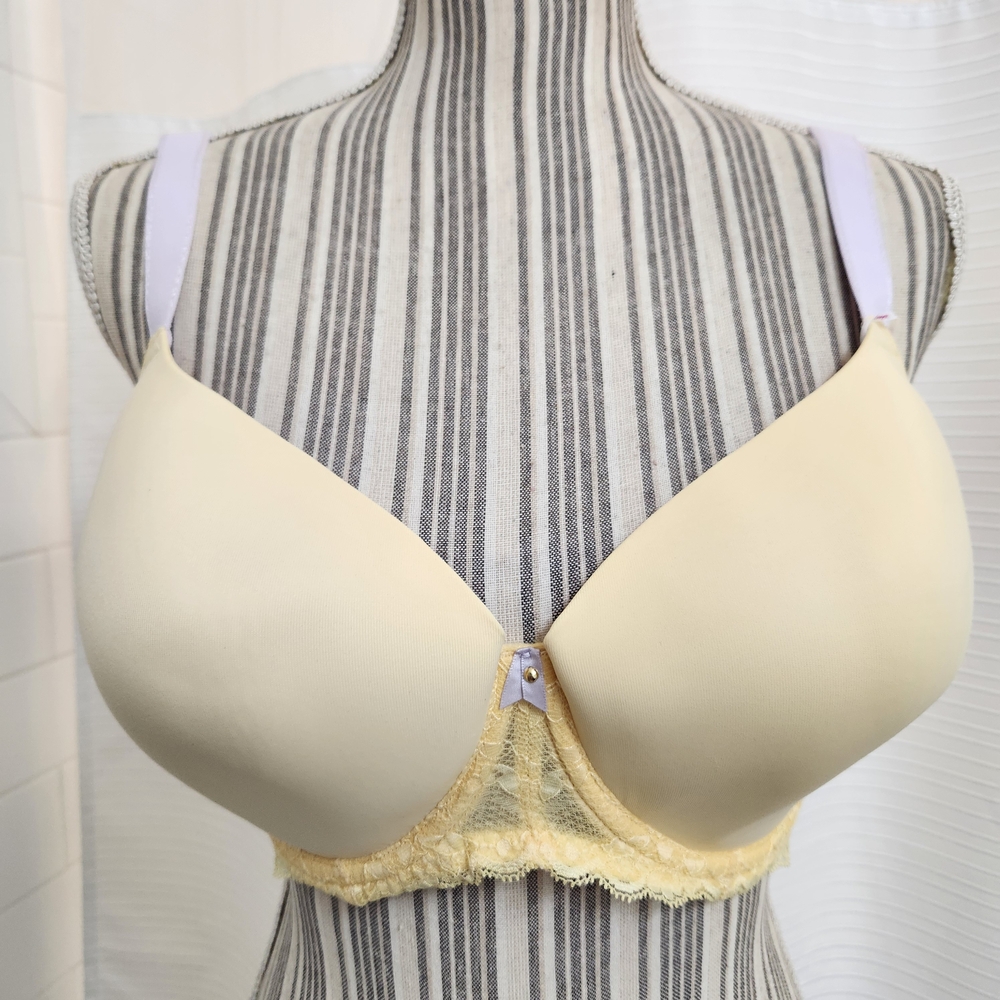 Freya Yellow Lavender Contrast Lace T-Shirt Bra